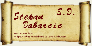 Stepan Dabarčić vizit kartica